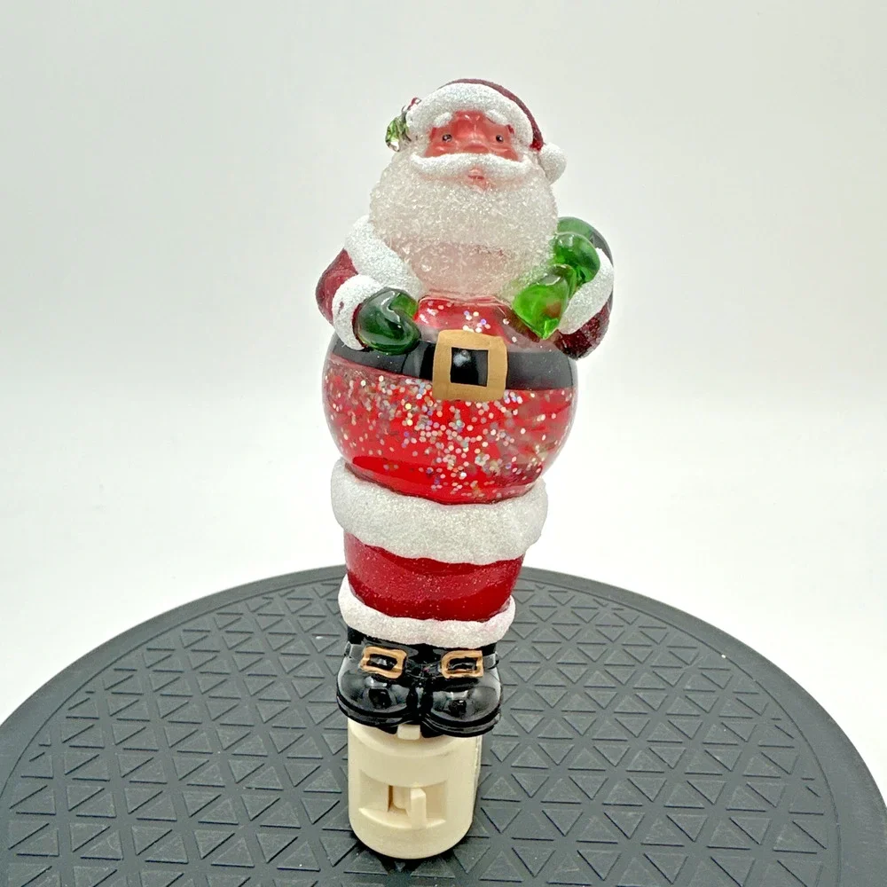 Vintage Santa Glitter Glove Plug In Night Light